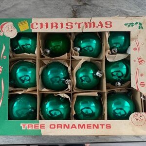 Large Box Vintage Christmas Ornaments
